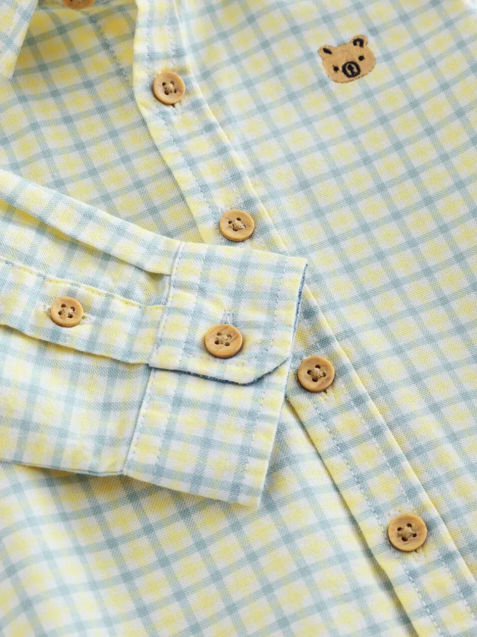 Shirts|Next Yellow Gingham Character - Oxford-overhemd met lange mouwen (3 mnd-7 jr)
