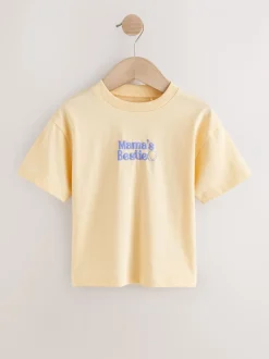 Tops|T-Shirts*Next Yellow Mama's Bestie - Short Sleeve Small Graphic T-Shirt (3mths-7yrs)
