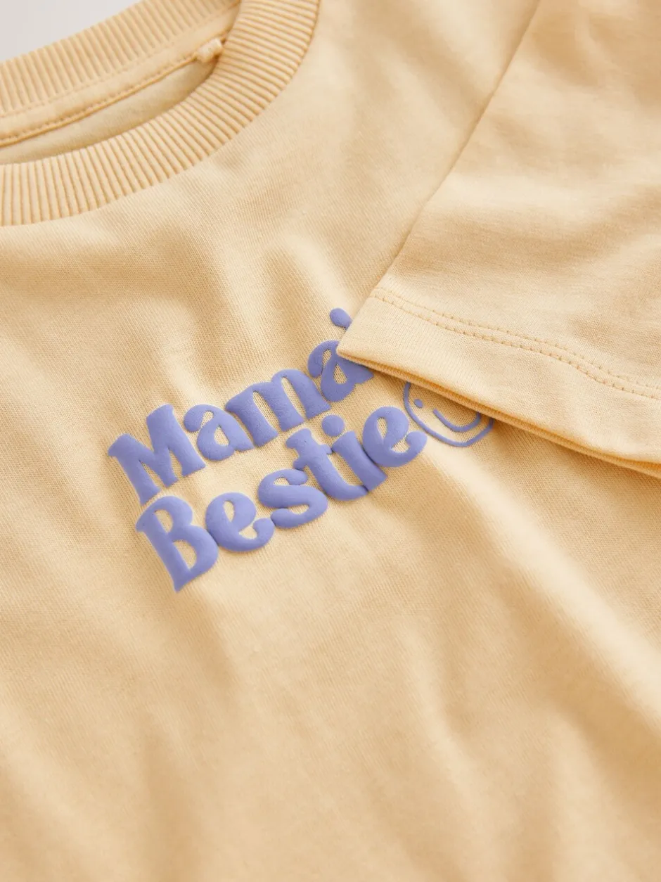 Tops|T-Shirts*Next Yellow Mama's Bestie - Short Sleeve Small Graphic T-Shirt (3mths-7yrs)