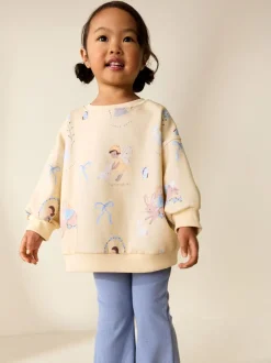 Sweaters En Hoody´S|Next - Set van sweatshirt en uitlopende legging (3mnd -7jr) Yellow/Blue Fairy