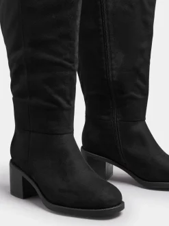 Boots|Yours Curve Block Heel Knee High Boots