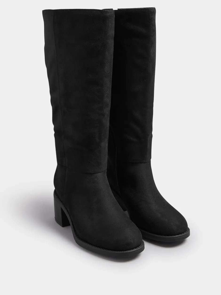 Boots|Yours Curve Block Heel Knee High Boots