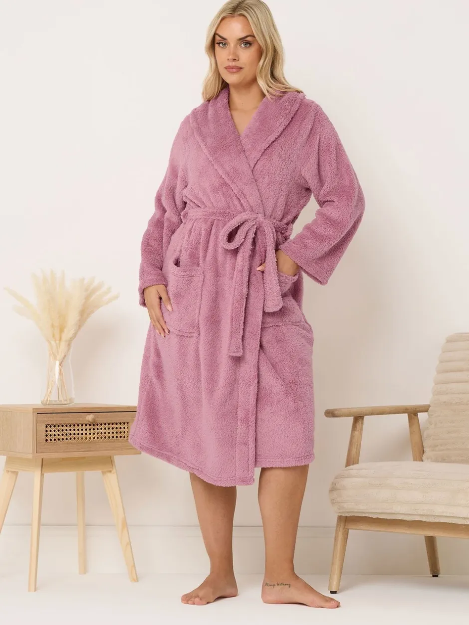 Badjassen*Yours Curve Fluffy Shawl Collar Robe
