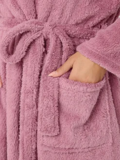 Badjassen*Yours Curve Fluffy Shawl Collar Robe