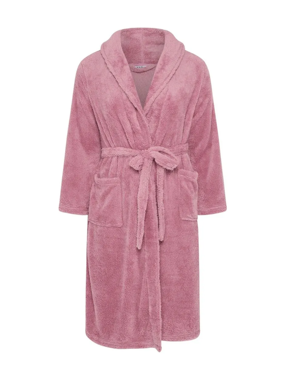 Badjassen*Yours Curve Fluffy Shawl Collar Robe