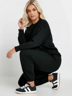 Hoody's En Sweatshirts*Yours Curve Sweatshirt & Joggers Set