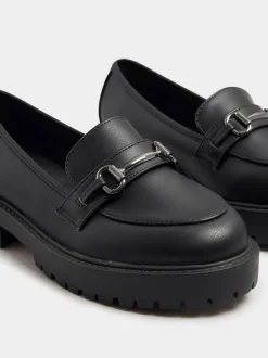 Ruimvallend En Extraruimvallend|Lage Schoenen*Yours Curve Wide Fit Metal Detail Loafers