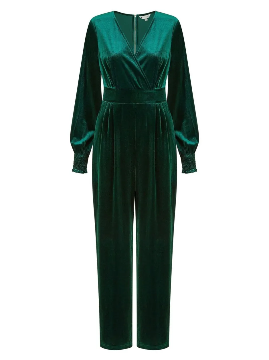Jumpsuits En Playsuits*Yumi - Fluwelen jumpsuit met lange mouwen