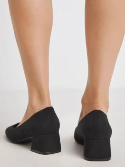 Schoenen Met Hakken|Ruimvallend En Extraruimvallend*JD Williams - Heavenly Soles By Low Block Heels Court Shoes Zacht zwart
