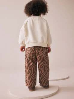 Jeans En Joggingbroeken|Jeans|Next - Jeans met wijde pijpen (3 mnd-7 jr) Zebraprint