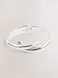 Sieraden|Next - Cross-Over Hinge Bangle Zilverkleurig