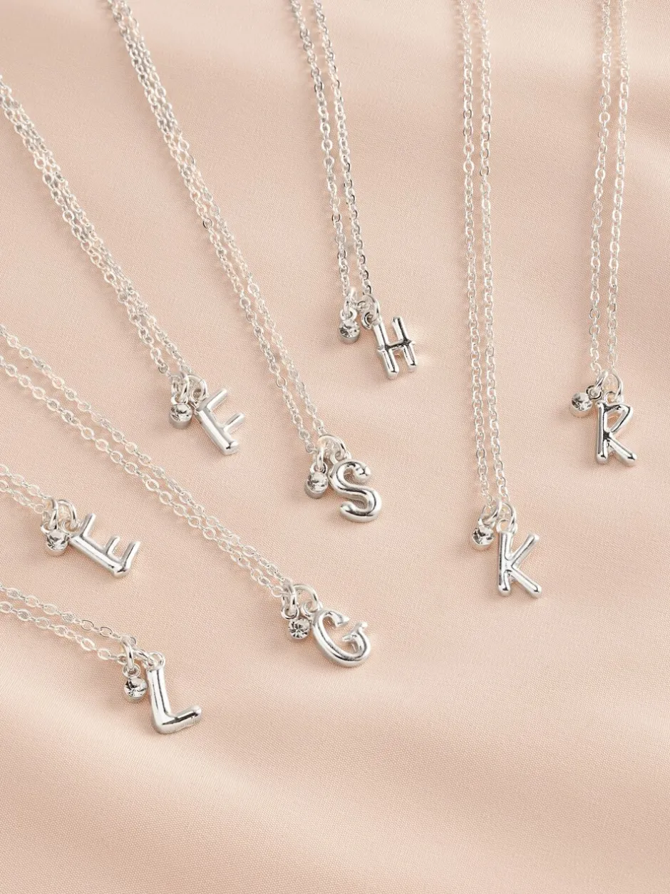 Sieraden*Next - Halsketting met hoofdletter Zilverkleurig