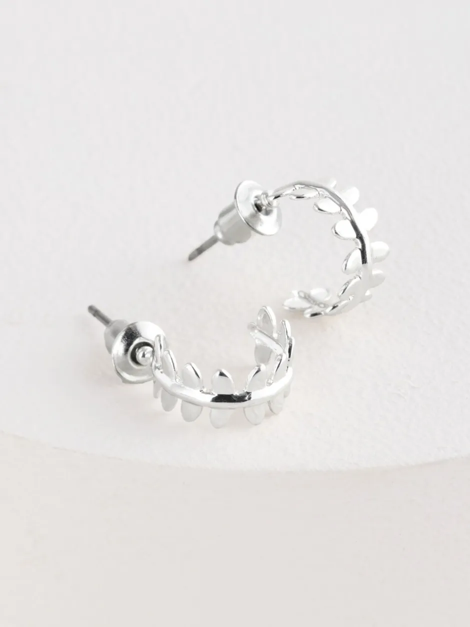 Sieraden*Next - Kleine oorringen met bladmotief Zilverkleurig