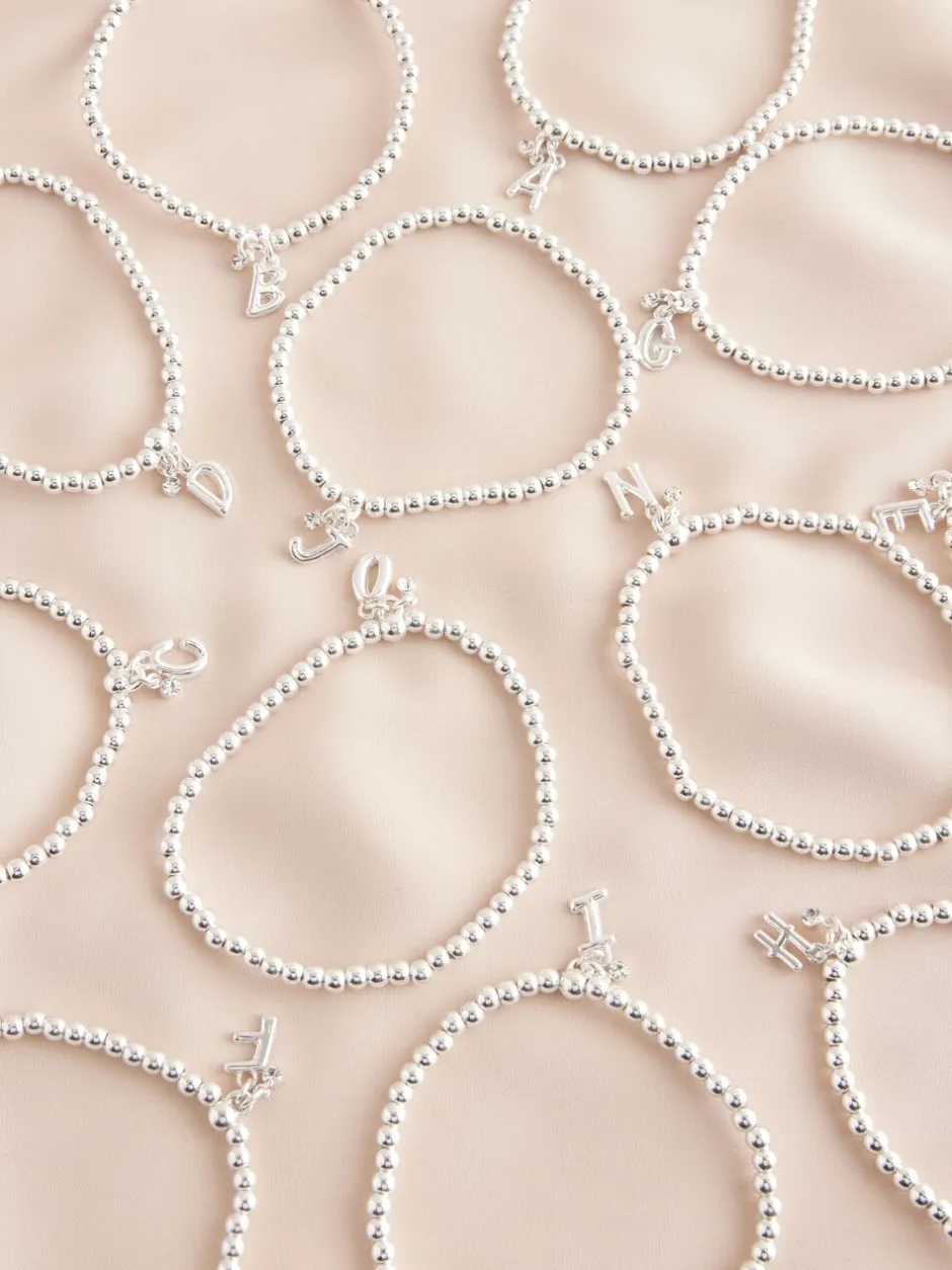Sieraden*Next Zilverkleurig - Letterarmband met stretch