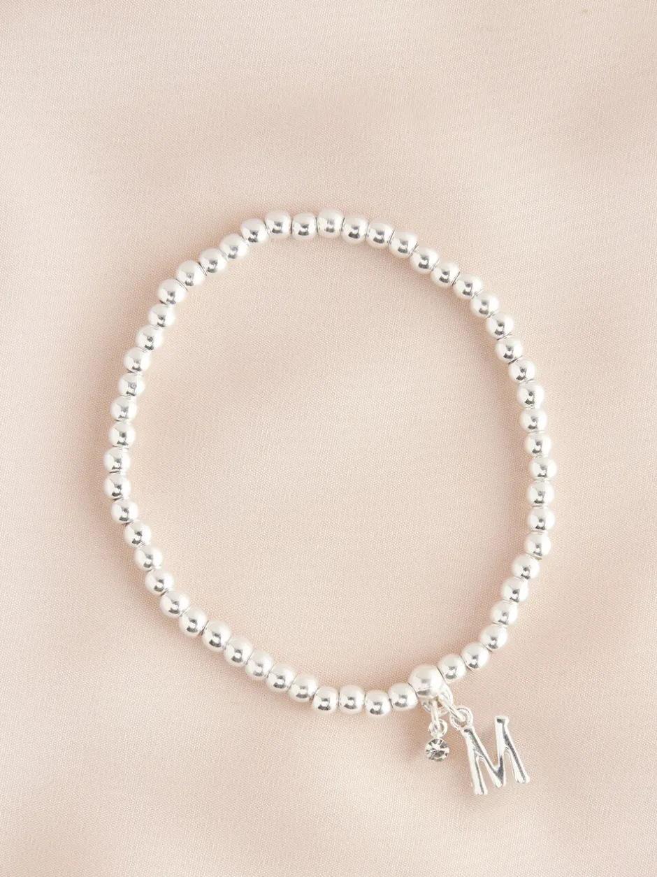 Sieraden*Next Zilverkleurig - Letterarmband met stretch