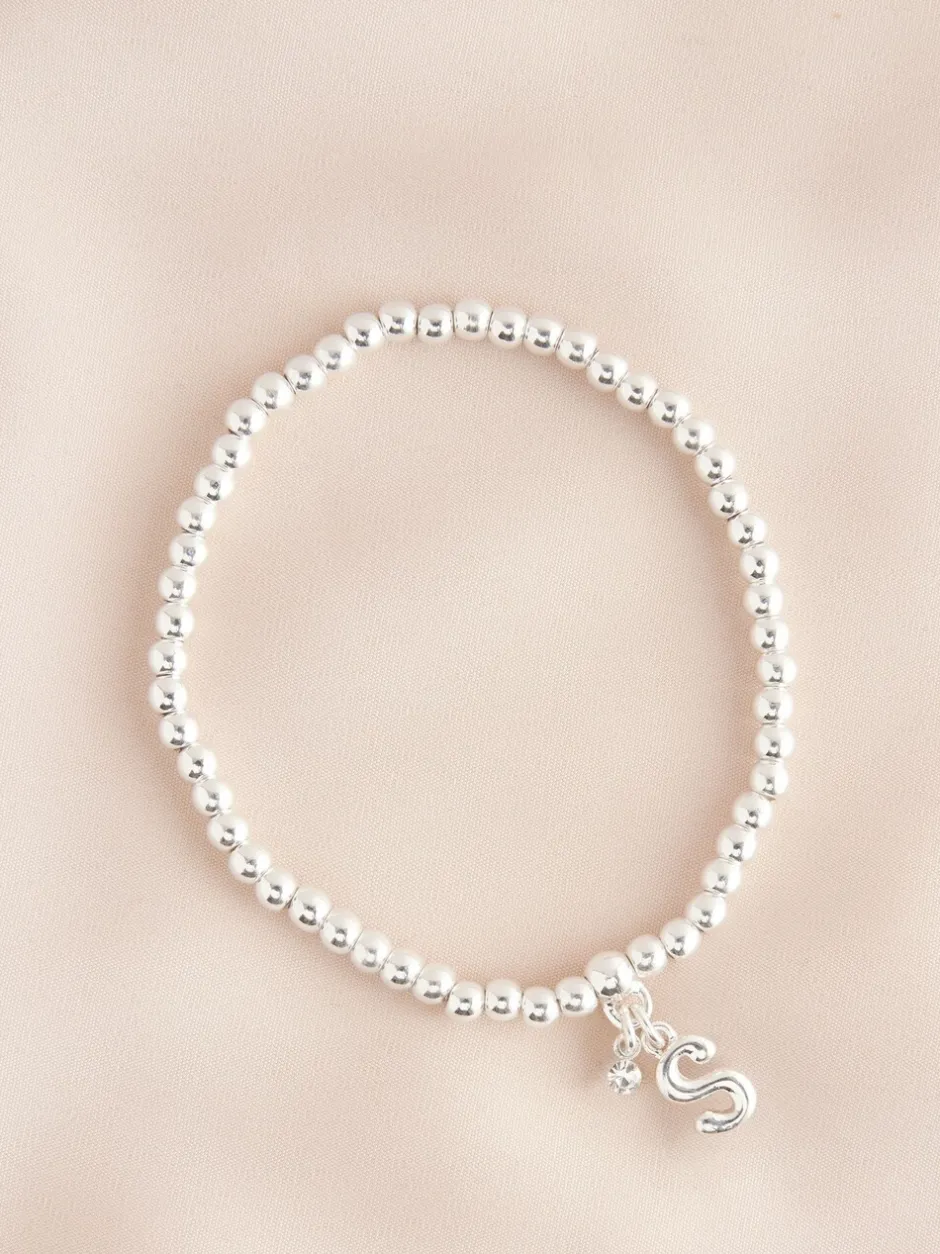 Sieraden*Next Zilverkleurig - Letterarmband met stretch