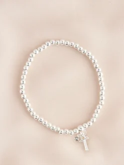 Sieraden*Next Zilverkleurig - Letterarmband met stretch