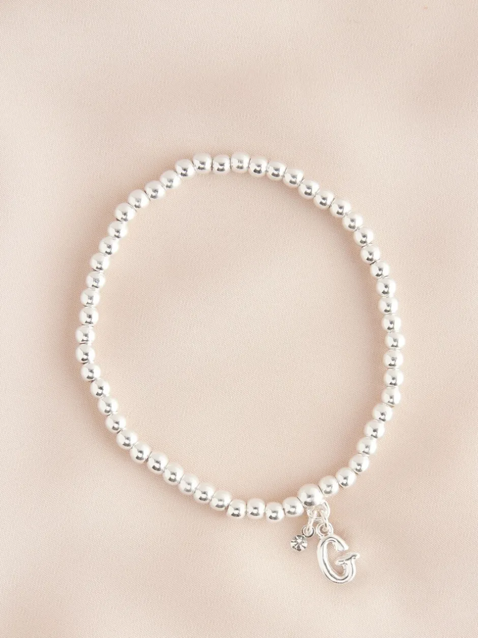 Sieraden*Next Zilverkleurig - Letterarmband met stretch