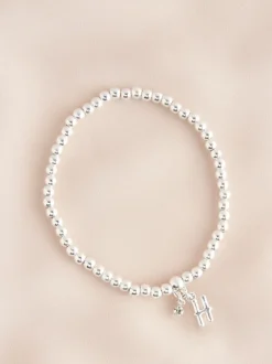 Sieraden*Next Zilverkleurig - Letterarmband met stretch