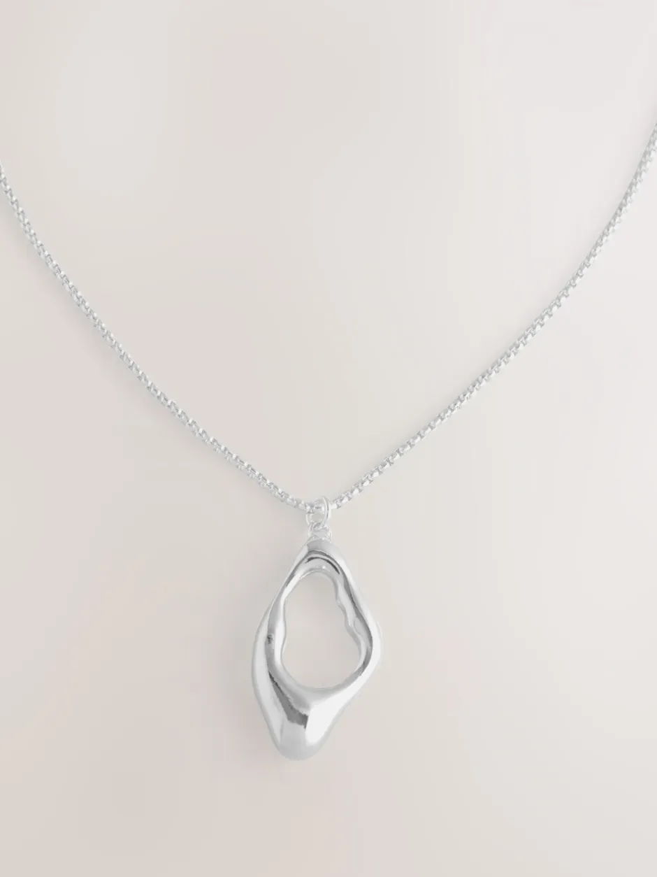 Sieraden|Next Zilverkleurig - Long Pendant Necklace