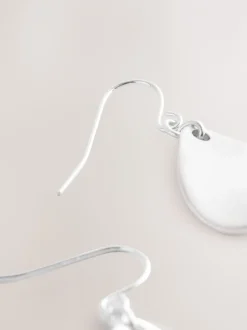 Sieraden|Next - Oorhangers met bloemblad Zilverkleurig