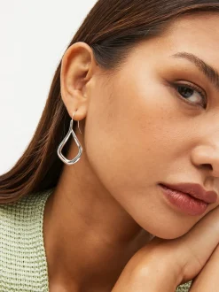 Sieraden|Next - Traanvormige oorringen Zilverkleurig