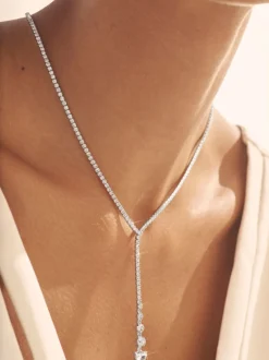 Sieraden*Next Zilverkleurig - Y-ketting met ronde schakels