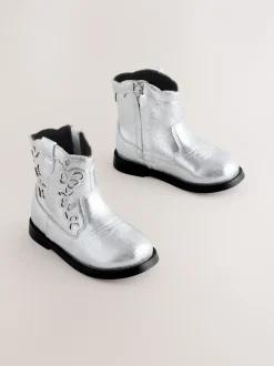 Boots|Next Zilvermetallic - Western cowboy-enkellaarsjes