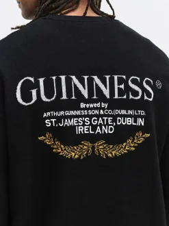 Gebreide Kleding|Next Zwart - 100% Cotton Guinness License Graphic Crew Neck Jumper