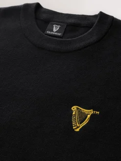 Gebreide Kleding|Next Zwart - 100% Cotton Guinness License Graphic Crew Neck Jumper