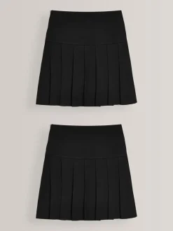 Shorts En Rokken*Next Zwart - 2 Geplooide schoolrokken (3-16jr)