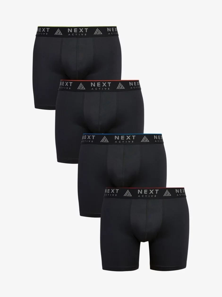 Ondergoed|Ondergoed*Next Zwart - 4 Langere sportboxershorts