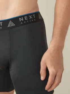 Ondergoed|Ondergoed*Next Zwart - 4 Langere sportboxershorts