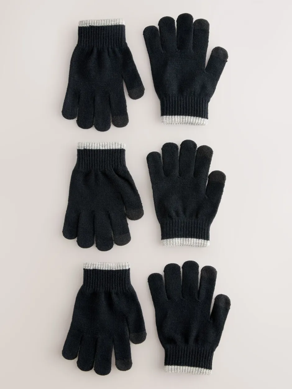 Mutsen, Handschoenen En Sjaals|Schoolkleding*Next - 3 paar magic handschoenen (3-16jaar) Zwart