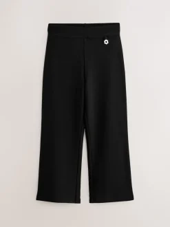 Schoolkleding*Next - 2 schoolbroeken met hoog aandeel katoen, stretchy, bootcut en elastische tailleband (3-17jr) Zwart