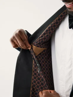 Smokings En Feestkleding|Blazers En Business-Jasjes*Next - Aansluitend - Motionflex stretchyfluwelen Blazer Zwart