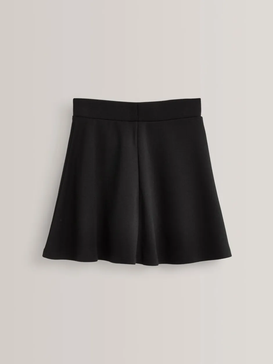 Schoolkleding|Shorts En Rokken|Next - Aantrekskirt voor school met jersey stretch (3-17jr) Zwart