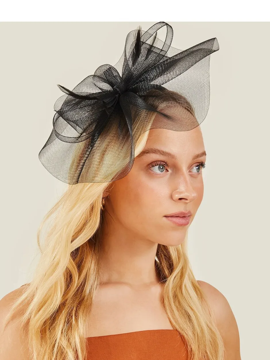Haaraccessoires|Accessorize - Mini Mia Crin Fascinator Zwart