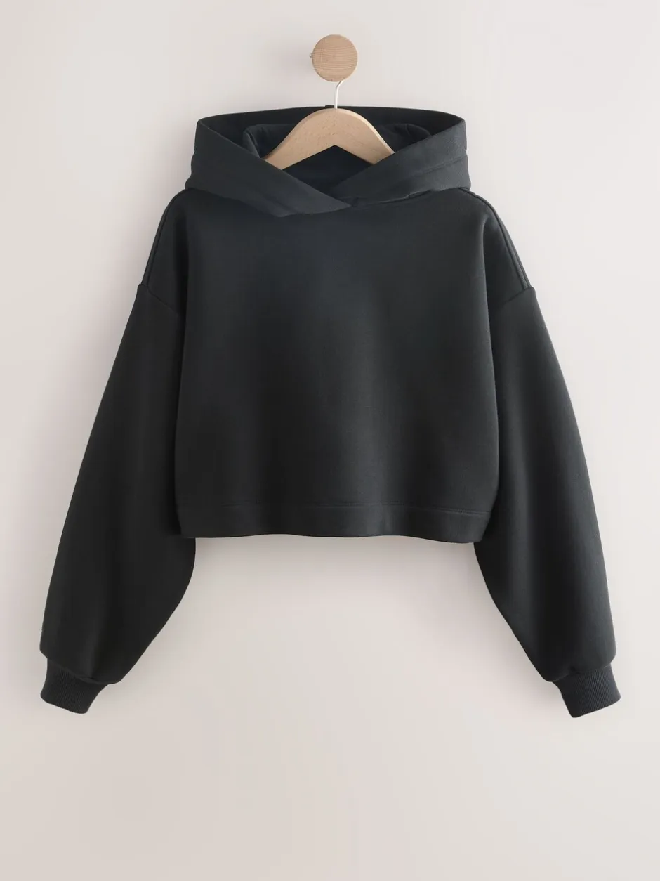 Sportkleding|Next Zwart - Actieve cropped hoodie