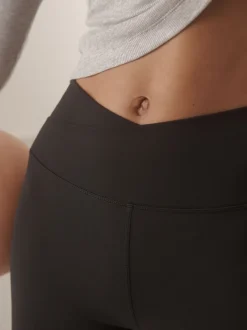 Leggings En Joggingbroeken*Next Zwart - Active Balance Wrap Front Flared Leggings