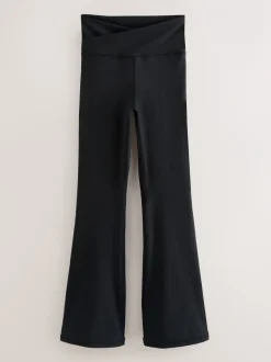 Leggings En Joggingbroeken*Next Zwart - Active Balance Wrap Front Flared Leggings