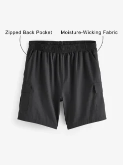 Shorts*Next - Active cargo gym trainingshorts Zwart