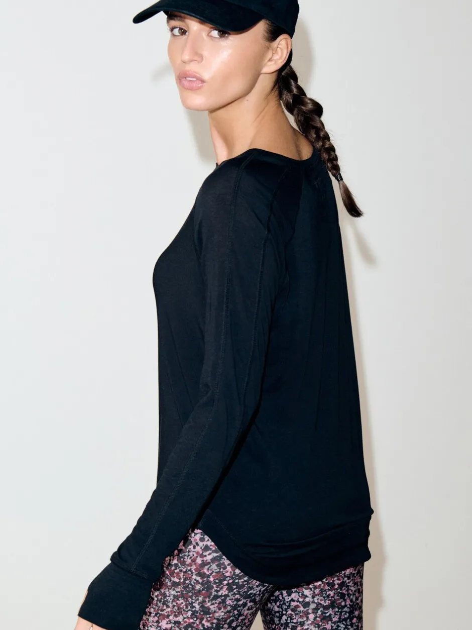 Sportkleding|Next - Active Crew Neck Long Sleeve T-Shirt Zwart