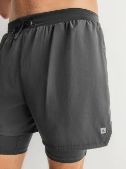 Shorts|Next Zwart - Active 2-In-1 Shorts 2 Pack