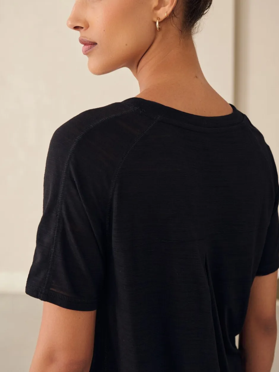 Sportkleding|Next - Active Lichtgewicht T-shirt met ronde hals en korte mouwen Zwart