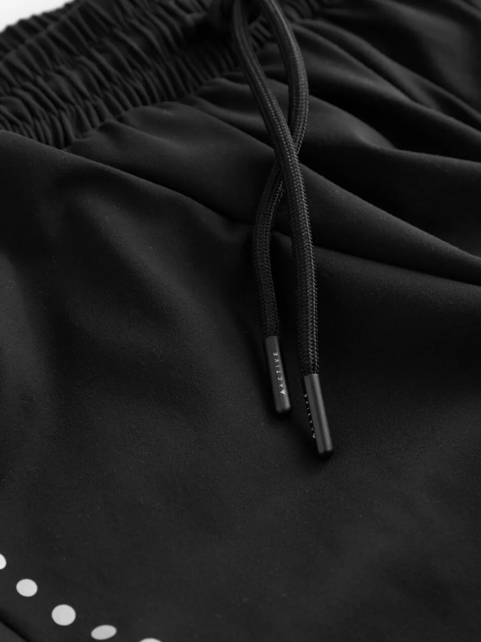 Shorts|Next - Active Sports Hardloopshorts met jerseylagen en zakken Zwart