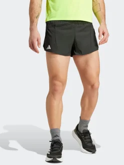 Shorts|adidas - Adizero Essentials hardloopshorts met split Zwart