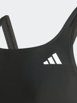 Badkleding|adidas - Badpak met V-rug voor kinderen Zwart