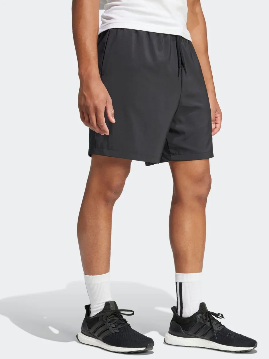 Shorts|adidas - Essentials Linear Logo Shorts Zwart
