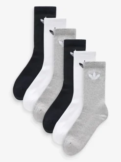Sokken|Sokken*adidas Zwart - Originals verpakking van 6 Trefoil enkelsokken